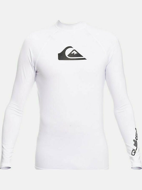 Quiksilver All Time Long Kinder Badeanzug Langarmshirt Weiß