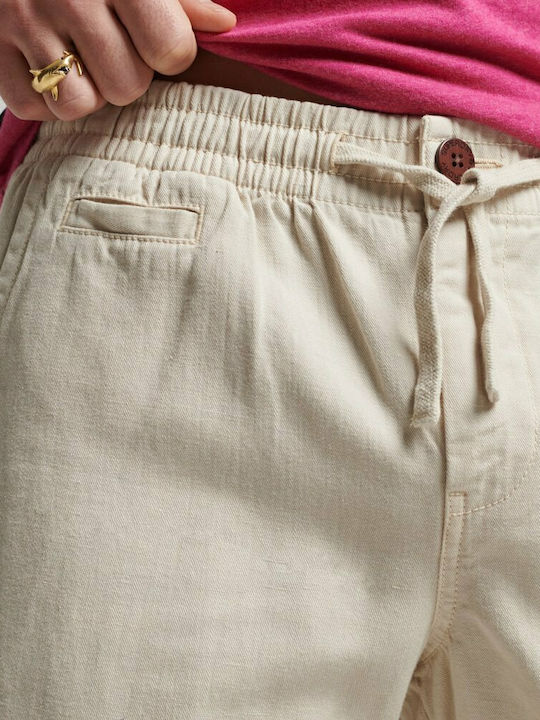 Organic Cotton Vintage Overdyed Men's Shorts Chino Beige