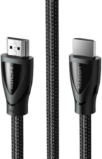 Ugreen HD140 HDMI 2.1 Ultra High Speed 48Gbps 4K 120Hz HDR VRR Braided Cable HDMI Male - HDMI Male 2m Black