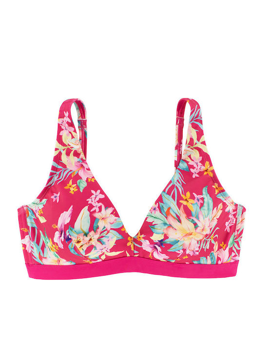 Vanua Levu Bikini Triunghi Floral Fuchsia