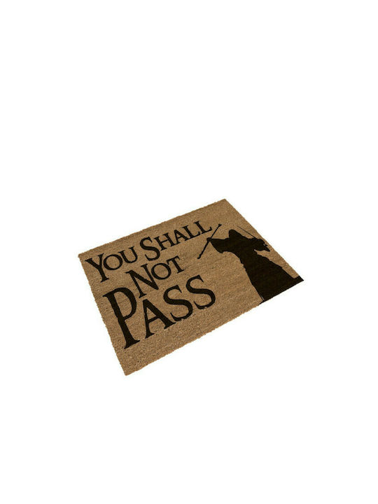 Sd Toys Covor de intrare din nuiele de cocos You Shall Not Pass Bej 60x40buc