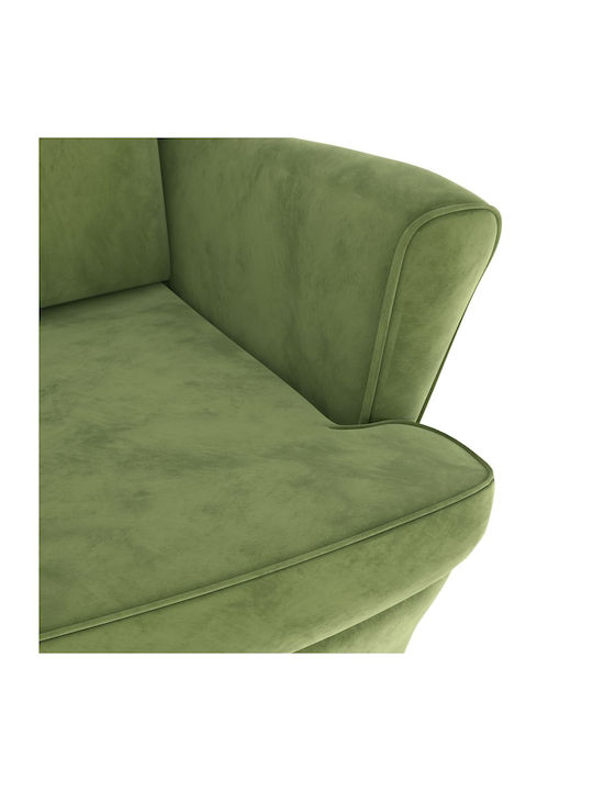 Ohrensessel Samt Light Green 81x90x96.5cm