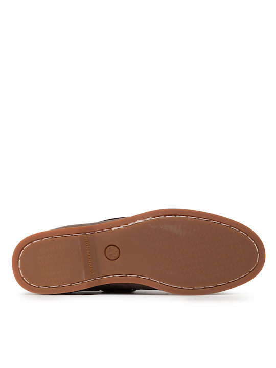 Cedar Leder Herren Mokassins in Braun Farbe A29YG