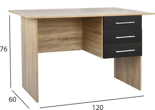 Γραφείο Ensley Ξύλινο Sonoma 120x60x76εκ.