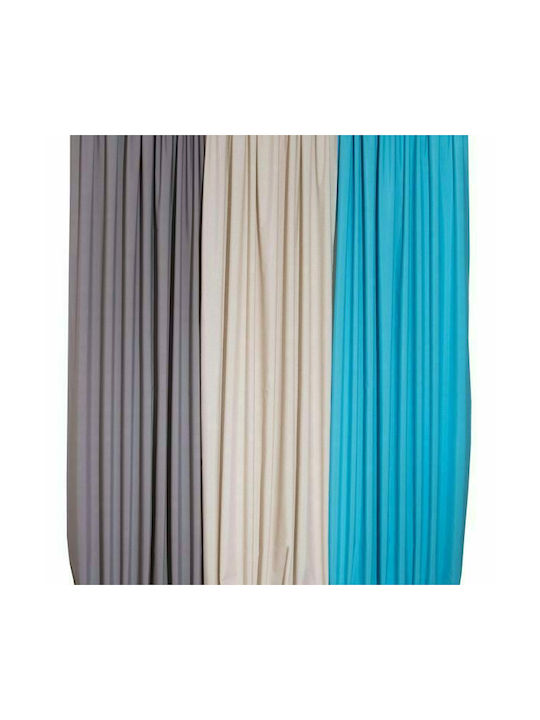 Viopros Curtain With Pencil Pleat Loneta 21 Light Blue 140x270cm