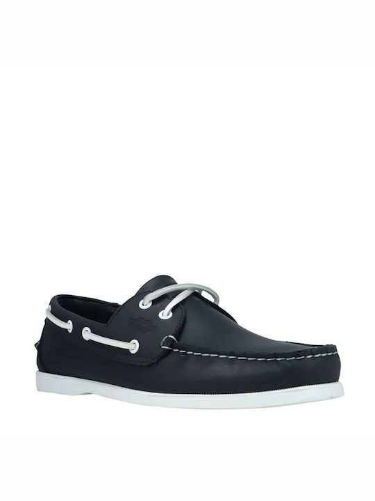Chicago Δερμάτινα Ανδρικά Boat Shoes Navy White