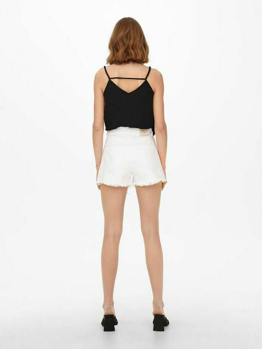 Only Women's Jean High-waisted Shorts White