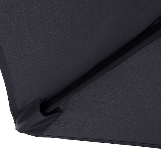 Професионален Кръгъл Алуминиев Градински Чадър Kacen Сив Ф2.5xВ2.36м