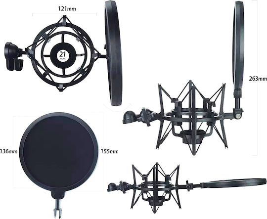 Next Pop Filter 155mm Microphone Socket