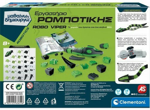 Clementoni Εργαστήριο Ρομποτικής Robo Viper STEM Εκπαιδευτικό Παιχνίδι Ρομποτικής Μαθαίνω & Δημιουργώ για 8+ Ετών