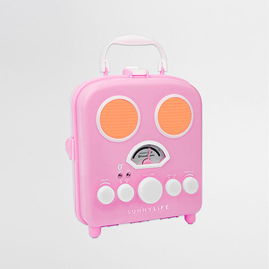 Sunnylife Beach Sounds Bluetooth Speaker with Battery Life up to 6 hours Candy Pink