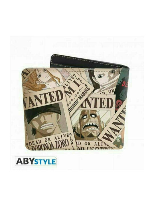 Abysse One Piece Wanted Posters Παιδικό Πορτοφόλι για Αγόρι Μπεζ