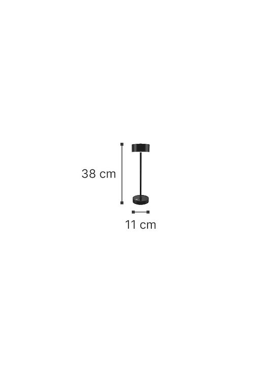 Inlight Lampa De Masă LED Pentru Exterior 2W Cu Lumină Albă Rece IP54 Neagră