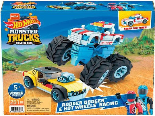 Mega Bloks Τουβλάκια Hot Wheels Rodger Dodger & Hot Wheels Racing για 5+ Ετών 251τμχ
