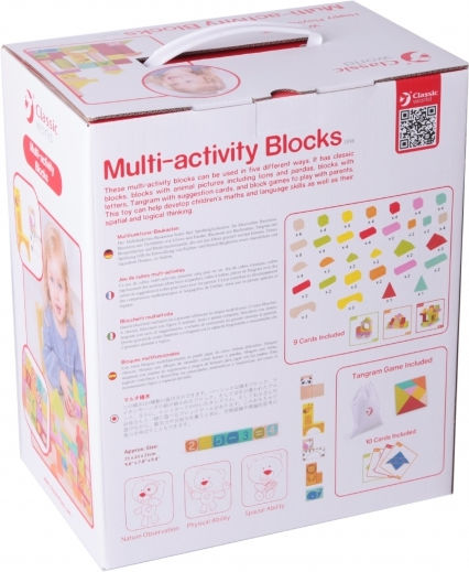 Classic World Дървени Конструктори Multi Activity за 1+ Години 100 Бройки