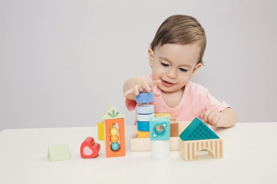 Classic World Wooden Building Blocks Exploration for 1.5+ Years 14 Pieces