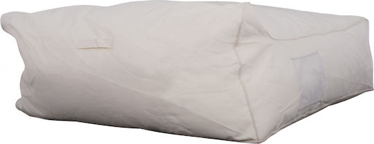 Bean Bag Chair Sunbed Waterproof Yamin White 140x140x60cm