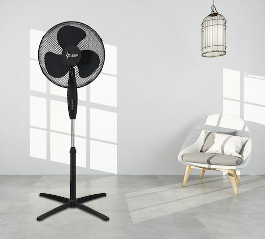 Lamtech Lamtech Pedestal Fan 45W Diameter 40cm Black