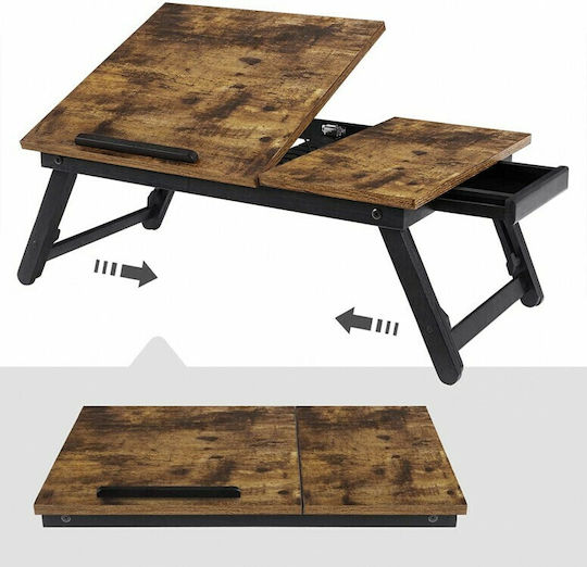 Songmics Τραπεζάκι για Laptop Ρουστίκ Στυλ Καφέ (LLD105B01)
