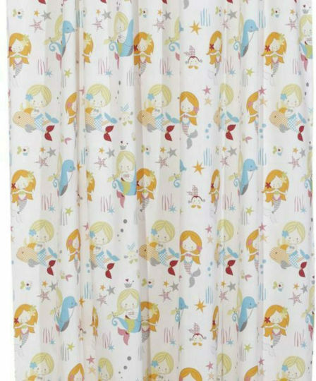 Viopros Kids Rod Pocket Curtain Mermaids Multicolour 663027 270x280cm