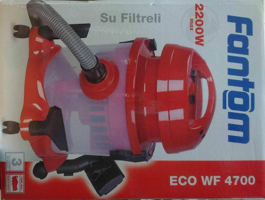 Fantom Eco WF4700 Прахосмукачка За Течности / Твърди 1400W с Пластмаса Контейнер 9лт
