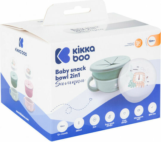 Kikka Boo Παιδικό Μπωλ Φαγητού από Σιλικόνη Savanna Mint