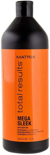 Total Results Mega Sleek Shea Butter Smooth Шампоан за Обем и Изглаждане 1000 мл