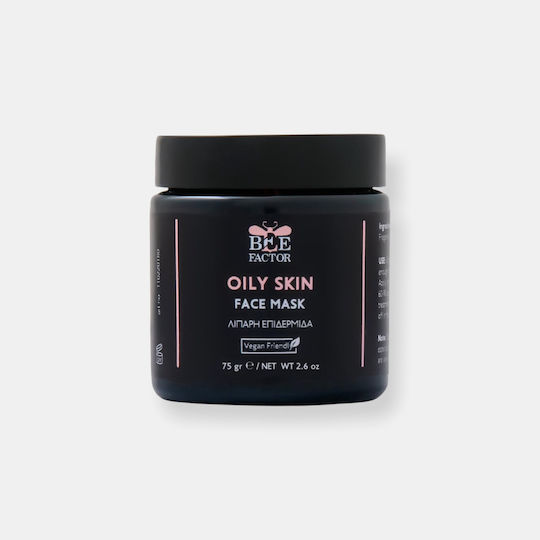 Bee Factor Oily Skin Μάσκα Ομορφιάς Προσώπου για Καθαρισμό Με Άργιλο 75gr