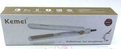 Kemei KM-9911 Hair Straightener with Ceramic Plates White/Gold