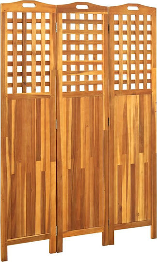 vidaXL Dekorativer Raumteiler Hölzernes mit 3 Paneelen Coffee 121x170cm