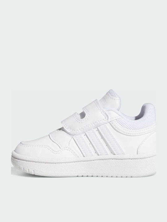 Hoops 3.0 CF Kids Sports Shoes with Hoop & Loop Closure Cloud White