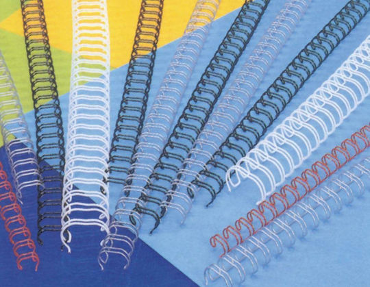 Metallic Spine / Spiral Bookbinding 25.4mm White 1". 2:1. 25.4mm 60pcs