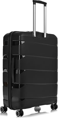 American Tourister Air Move Spinner Large Travel Suitcase Hard Black with 4 Wheels Height 75cm