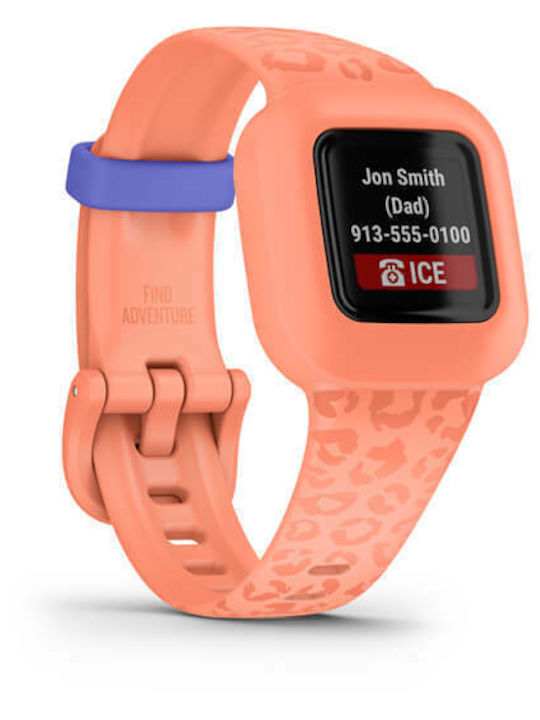Garmin Kids Digital Watch Vivofit Jr 3 with Rubber/Plastic Strap Orange