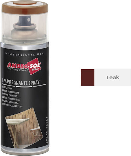Ambro-Sol Spray Polish with Matt Effect Teak Wood 400ml