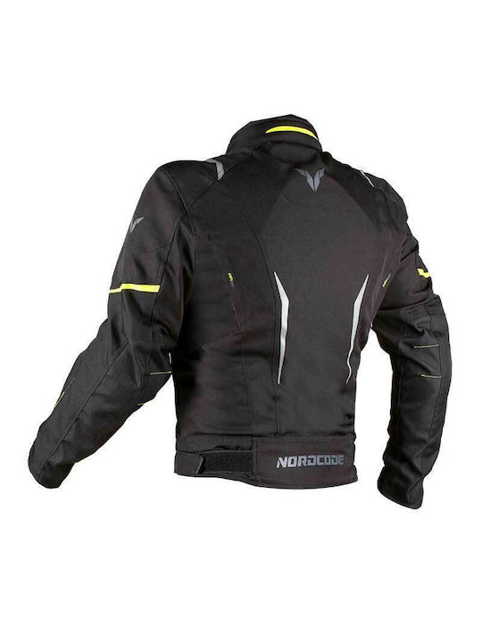 Nordcode Pantera Herren Motorradjacke 4 Jahreszeiten Wasserdicht Schwarz Übergröße