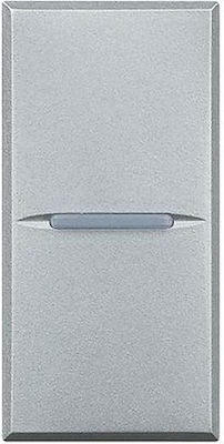 Legrand Axolute 4003AN Recessed Electrical Lighting Wall Switch no Frame Basic Aller Retour Illuminated Silver