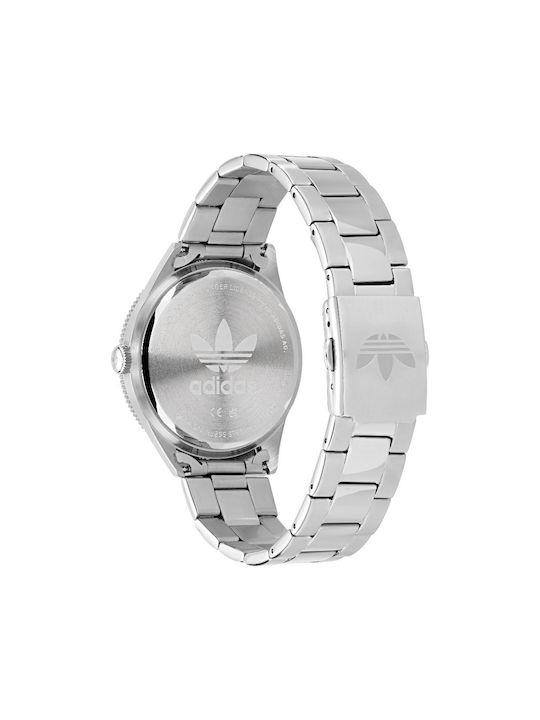 Adidas Edition Three Watch Battery with Silver Metal Bracelet