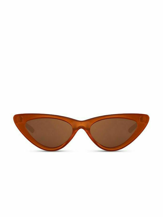 Solo-Solis Women's Sunglasses with Brown Plastic Frame and Brown Lens NDL6162