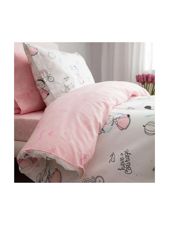 Vesta Home Sheet Set Single Cotton Kids Cindy White 170x260cm 3pcs