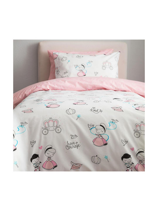 Vesta Home Sheet Set Single with Elastic Band Cotton Kids Cindy Pink 100x200cm 3pcs