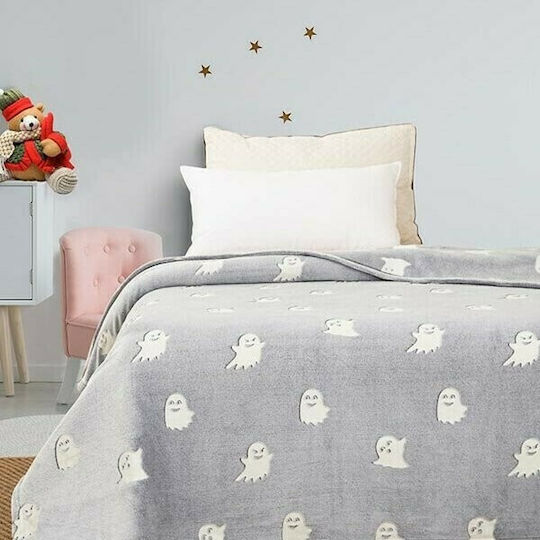 Sunshine Velvet Kids Blanket Ghost Fluorescent Gray 160x220cm