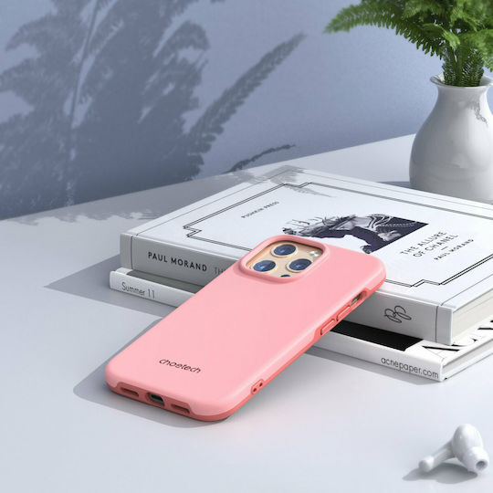 Choetech Mfm Anti Drop Umschlag Rückseite Kunststoff Set mit Glas Rosa (iPhone 13 Pro Max)