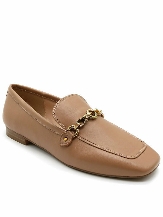 Guess Leder Damen Loafers Sand