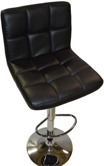 Scaune Bar Diana cu Spătar & Înălțime Reglabilă Negru 44x40x90-110cm
