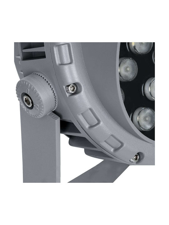 GloboStar Flood-Mena Außenstehlampe LED Wall Washer 24W mit Warmweißem Licht IP65 Silber