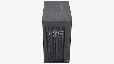 Aerocool Hexform Gaming Mini Tower Κουτί Υπολογιστή με Πλαϊνό Παράθυρο Μαύρο