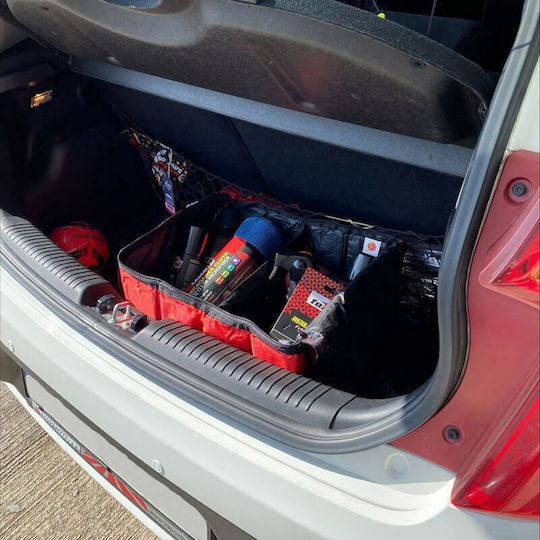 Looney Tunes Car Trunk Space Organizer Πτυσσόμενη με Φερμουάρ και Τσέπες Looney Tunes Sylvester & Tweety 30x39x24cm Κόκκινη