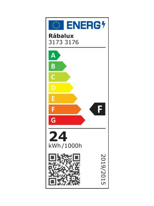 Rabalux Shaun Modern Kunststoff Deckenleuchte mit Integrierter LED 22Stück Weiß