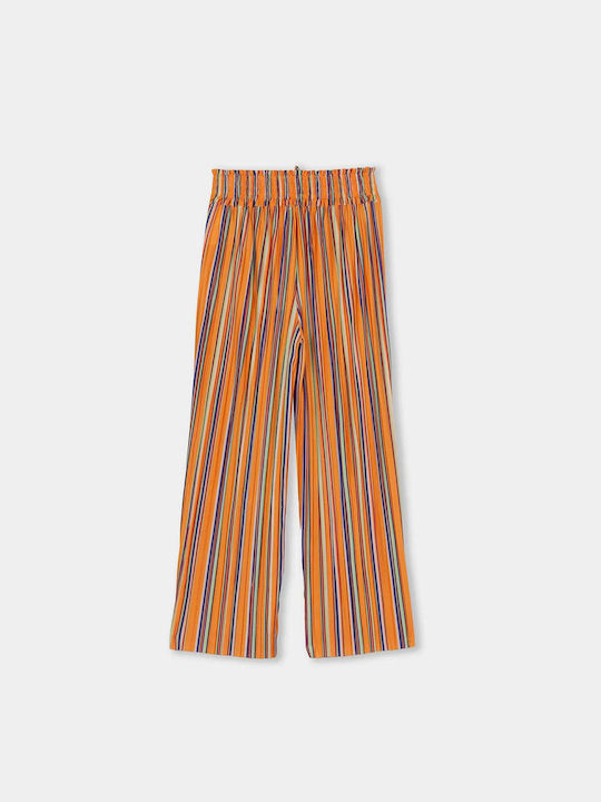 Kids' pleated orange Tiffosi pants 10043311 for girls (7-14 years old)